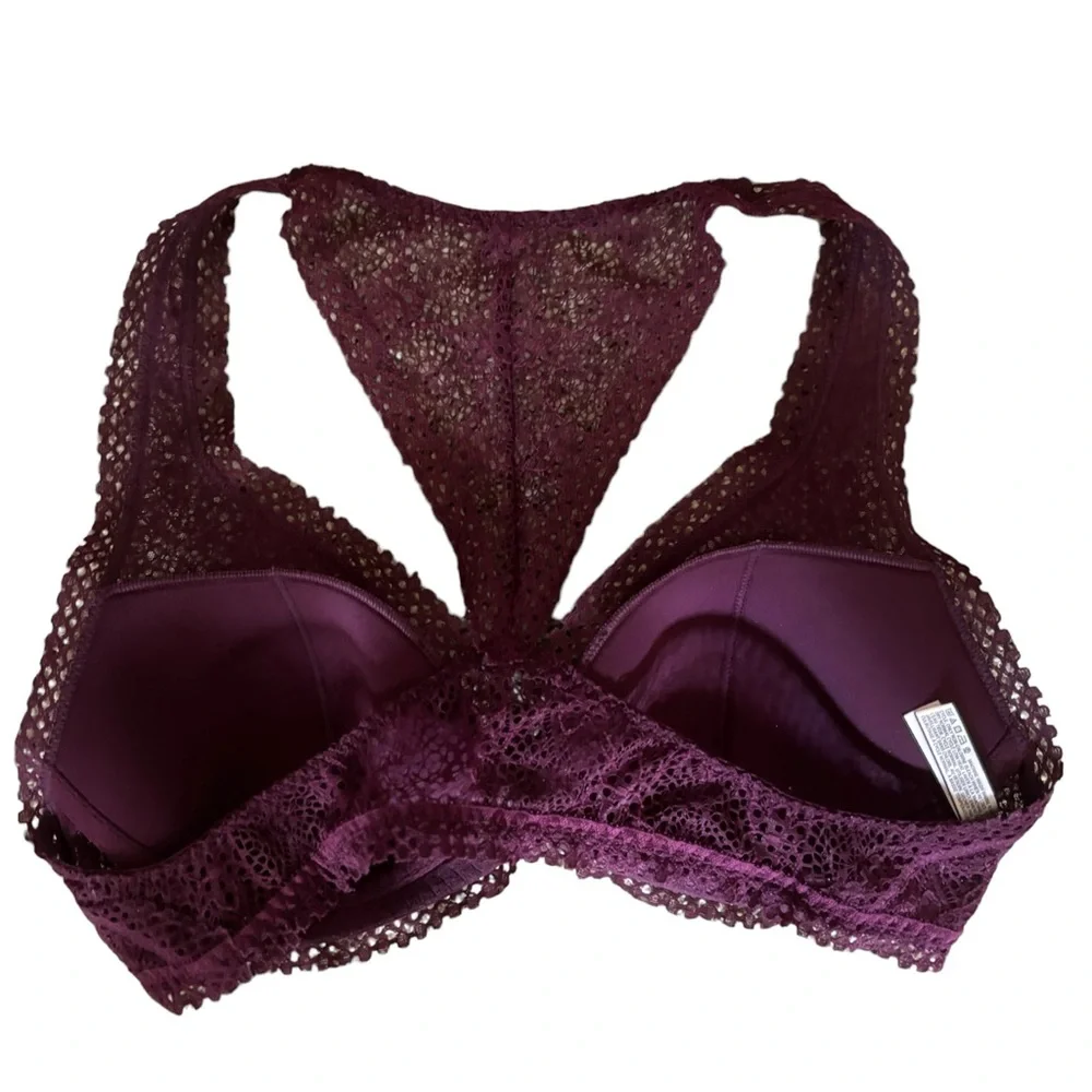 Victoria’s Secret Burgundy Lace Bralette Women Size Medium